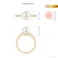 thumbnail image 5 of ANGARA South Sea Cultured Pearl Reverse Tapered Shank Ring in 14K Yellow Gold for Women | June Birthstone, Birthday, Anniversary, Jewelry Gift for Women | Pearl Ring, 5 of 9