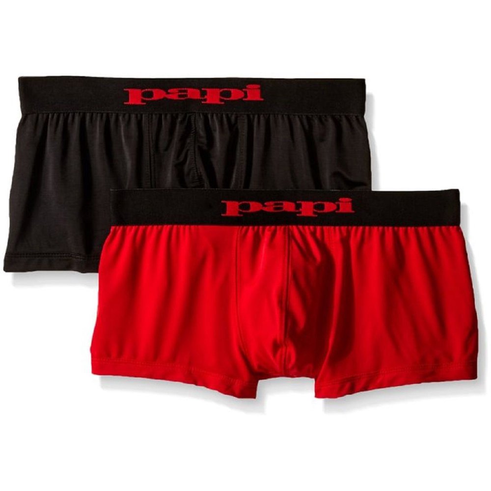 papi Papi Men's Microflex Solid Brazilian Trunks 2Pack 626180