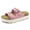 Pink, variant on Women's Cork Footbed Slide Sandal, Suede 100% Genuine Leather Platform Clogs Sandals Mules Buckle Mens Sandal