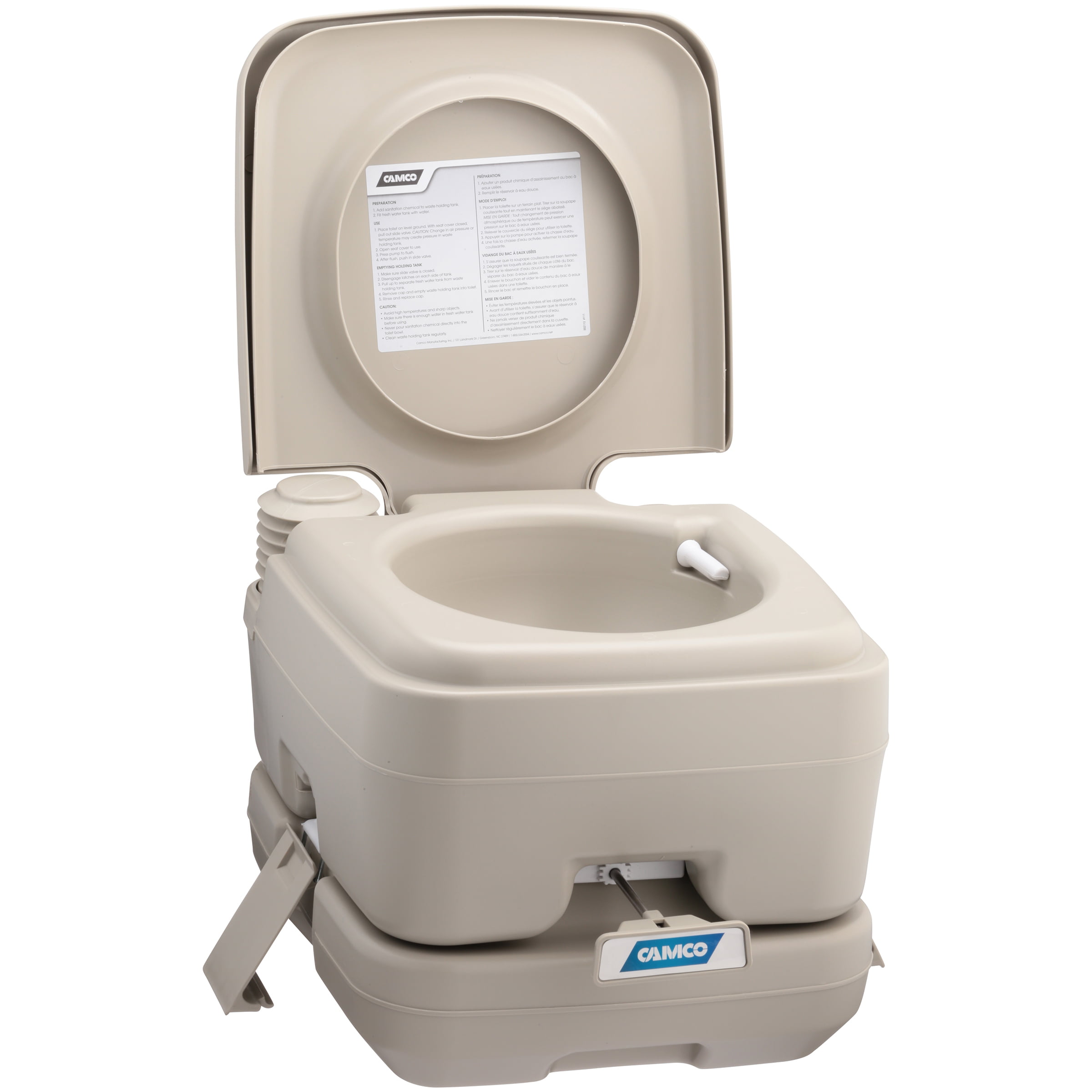 Camco 2.6-Gallon Portable Travel Toilet-Designed for Camping, RV, Boating  and Other Recreational Activities