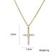 thumbnail image 2 of Collar de cruz delicada de oro 14k chapado en oro Cz collar de colgante de fe turquesa collar de cadena de crucifijo hecho a mano minimalista regalo Feliz Sencillez, 2 of 5