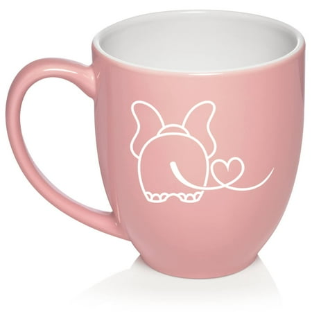 

Elephant In Love Ceramic Coffee Mug Tea Cup Gift for Her Women Sister Boss Mom Daughter Grandma Friend Birthday Anniversary Girlfriend Housewarming Cute Elephant Lover (16oz Light Pink)