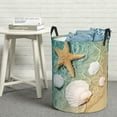 thumbnail image 5 of Goofa Starfish And Seashell Printed Circular Hamper,Laundry Basket with Handles,Storage Baskets Foldable,Large Capacity Laundry Hamper-Medium, 5 of 8