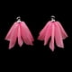 thumbnail image 2 of 2x Pendientes colgantes de flores naturales hechos a mano con pegamento de resina rosa rosado, 2 of 9