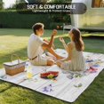 thumbnail image 4 of Bunny Easter Outdoor Rug 4x6 Ft - Reversible Patio Rug Outdoor Camping Rugs, Spring Floral Pastoral Wooden Washable Indoor Outdoor Area Rugs, Non-Slip Outdoor Carpet Runner for Deck/Porch, 4 of 8
