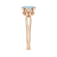thumbnail image 3 of Angara Natural 1 Ct. Aquamarine with Diamond Solitaire Ring in 14K Rose Gold for Women (Ring Size: 5), 3 of 9