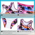 thumbnail image 5 of Aideaone Girls Swimsuit 3 Piece Bathing Suit UPF 50+ Beach Tankini Sets Girls' Racerback Swimwear with Shorts 8-15 Years, 5 of 7