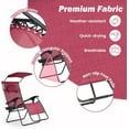 thumbnail image 4 of ZYPPP Zero Gravity Chairs, X-Large Folding Lounge Lawn Chair w/Canopy Shade & Cup Holder, Adjustable Folding Patio Recliner for Pool Porch Deck Oversize-Wine Zero Gravity Chair, 4 of 9