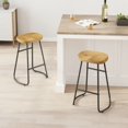 thumbnail image 3 of 2Pcs Bar Stool Set With Metal Frame Anti Slip Foot Pads Counter 29.53" Height Chairs Stylish And Minimalist Bar Chairs, 3 of 7