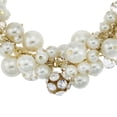 thumbnail image 2 of Elegant Clustered Pearl Statement Necklace with Crystal Accents Jewelry Necklace Gold, 2 of 7
