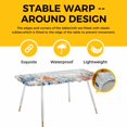 thumbnail image 4 of Orange Blue Starfish Coastal Table Cloths for 8 Foot Rectangle Tables, Summer Beach Eucalyptus Vintage Patio Waterproof Elastic Fitted Tablecloths, Washable Rectangular Table Cover for Camping, 4 of 8