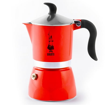 

Bialetti Fiammetta Italian Moka Espresso Stovetop Coffee Maker Pot 3 Cups - Coral