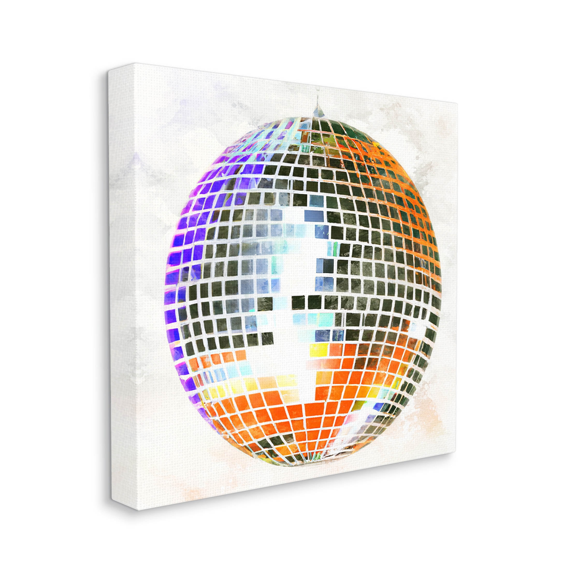 Stupell Industries Vivid Disco Ball Pattern Graphic Art Gallery Wrapped Canvas Print Wall Art, Design by Ziwei Li