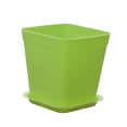 thumbnail image 1 of PTOOTP 10 macetas cuadradas de plástico para flores, mini macetas decorativas, macetas creativas para suculentas, organizador floral para vivero, suministros de jardín con bandejas (verde, 7 cm), 1 of 7