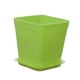 thumbnail image 1 of 10 macetas cuadradas de plástico para flores, mini macetas decorativas, macetas creativas para suculentas, organizador floral para vivero, suministros de jardín con bandejas (verde, 7 cm), 1 of 5