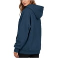 thumbnail image 6 of Fall Sweatshirts for Women Trendy-Women's Plain Long Sleeve Pullover Tops with Pockets Fashion L, 6 of 7