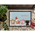thumbnail image 3 of Carolines Treasures Merry Christmas Carolers Wire Haired Dachshund Chocolate Door Mat Indoor Rug or Outdoor Welcome Mat, 3 of 4