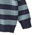 thumbnail image 7 of Xdegoge Girls Striped Knit Sweater Classic Crewneck Pullover Soft Comfy Long Sleeve Sweaters for Toddler, Kids & Teen (Ages 1-8), 7 of 7