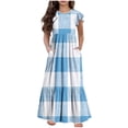 thumbnail image 2 of LOVZFMLL Robe Sans Manches à la Mode pour Enfants Robe d'Été Décontractée à Col Rond pour Filles, 2 of 7