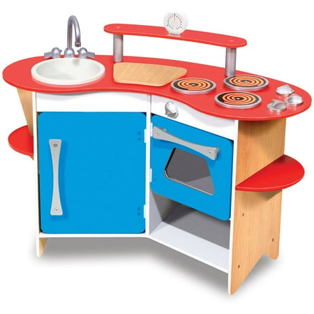 Melissa & Doug Cook's Corner Wooden Kitchen Pretend Play Set