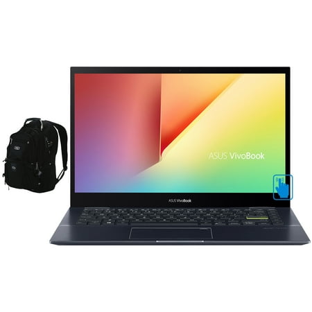 ASUS VivoBook Flip 14 Home/Business 2-in-1 Laptop (AMD Ryzen 5 5500U 6-Core, 14.0in 60Hz Touch Full HD (1920x1080), AMD Radeon, Win 10 Pro) with Travel/Work Backpack