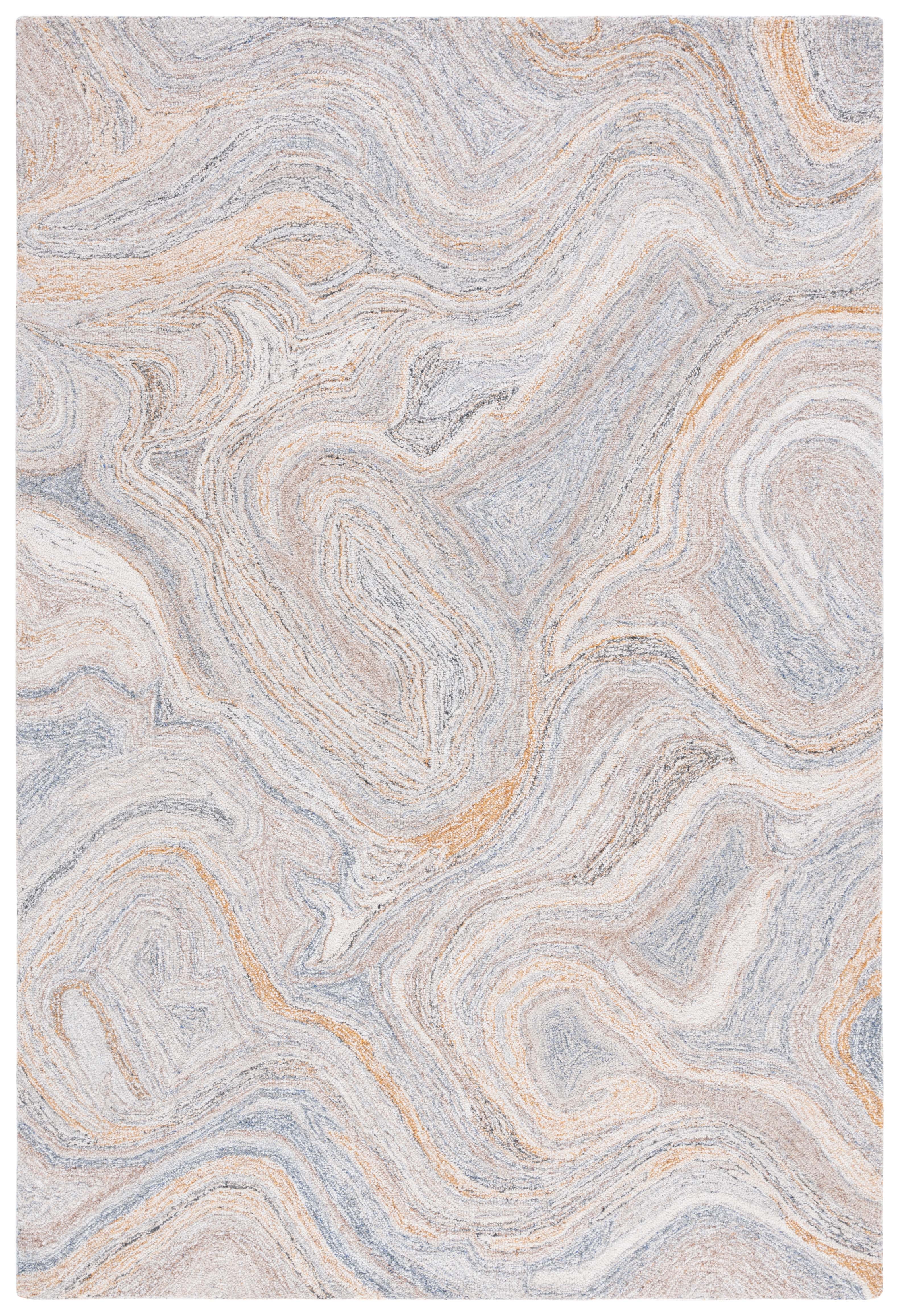 SAFAVIEH Abstract Allure Corina Swirl Area Rug, Gray/Brown, 4' x 6'