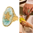 thumbnail image 2 of Sinyiin Sea Themed Adjustable Starfish Ring Corrosion Resistant Stainless Steel For Daily Wear, 2 of 10