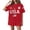 Red, variant on Womens Oversized Boyfriend Tee Shirts Short Sleeve Trendy Crew Neck Loose Workout Tee Casual Summer Tops