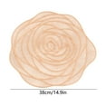 thumbnail image 3 of Round Rose Gold Placemats Set of 1 Tablemats Flower Vinyl Place Mats Table Setting Kitchen Table Mats for Dining Table Holiday Wedding Decorative 15x15 in, 3 of 6