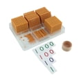 thumbnail image 1 of Cuentas de matemáticas,Materiales Montessori para juguetes de matemáticas con cuentas para niños pequeños,Juego de banco de materiales de tarjetas y cuentas doradas,Sistema decimal de mil, 1 of 9