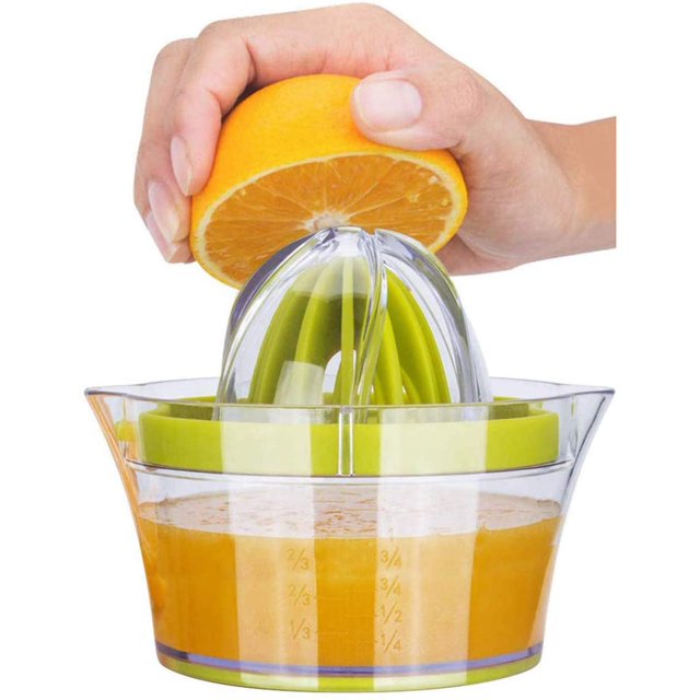 Exprimidor de limones 4 en 1 Exprimidor de naranjas Exprimidor de cítricos con recipiente de 400ml, Exprimidor manual Exprimidor de limas Exprimidor de limas Exprimidor de frutas cítricas Exprimidor de mano Sailing Electrónica