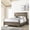 Grey, variant on Exquisite Queen Size Panel Bed In Brown Cherry, Contemporary Bedroom Flair Style Furniture
