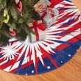 thumbnail image 2 of XMXY Halloween Christmas Tree Skirt, Patriotism Blooming White Stars Holiday Party Indoor Decorations Ornaments, 36 Inch, 2 of 5