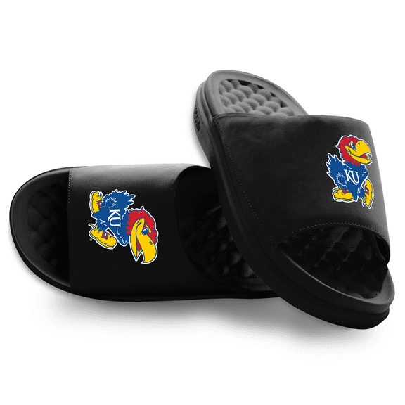 Unisex ISlide Black Kansas Jayhawks Primary Motive Slide Sandals