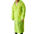 thumbnail image 1 of Poncho de lluvia de emergencia con capucha y bolsa de almacenamiento para deportes al aire libre verde-L Cola Chaqueta reutilizable de los impermeables, 1 of 8
