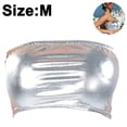 thumbnail image 1 of Traje de escenario con top de tubo sin tirantes brillante para mujer, traje de actuación con parte superior de tubo de color sólido de charol con pecho envuelto, 1 of 8