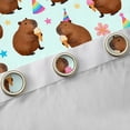 thumbnail image 4 of Manfei Kawaii Capybara Blackout Curtains Set of 2 (52x84 Each) for Preppy Child,Happy Birthday Window Curtains,Cartoon Animal Wildlife Curtains and Drapes,Lightweight Room Decor, 4 of 6