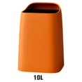 thumbnail image 2 of Bewildely Cubo de basura Cubo de basura de doble capa Sin tapa Caja de desechos Tipo abierto Plástico Negocio Dormitorio Sala de estar Suministros de limpieza para el hogar Naranja 10L, 2 of 6