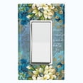 thumbnail image 1 of Metal Light Switch Plate Cover Elegant Floral Nature Scripture Damask Teal  FLW083, 1 of 13