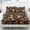 Black Vintage Floral, variant on HUIACONG Paw Print Christmas Deep Pocket Fitted Sheet, Stretchy Wrinkle Resistant Polyester Bed Sheet with Non Slip Secure Corners, Fade Resistant Machine Washable Mattress