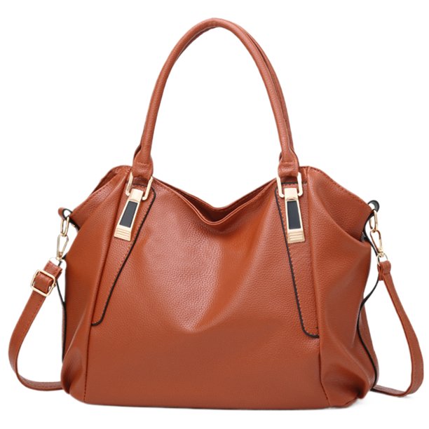 Bolso de hombro a la moda para mujer correa ajustable de PU de gran capacidad para viajes al aire libre