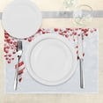 thumbnail image 3 of Ambesonne Christmas Place Mats Set of 4, Traditional, Standard Size, Red White, 3 of 6