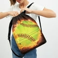 thumbnail image 3 of Xoenoiee Softball Water Print Drawstring Backpack for Men Women, Waterproof Gym Bag Sackpack Sports Bag Draw String Backpacks for Cycling Basketball Soccer Yoga, 3 of 8