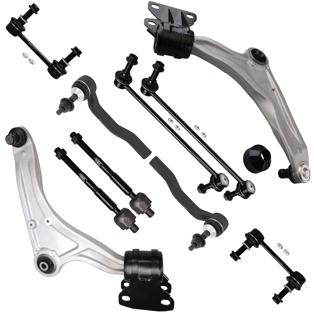 ECCPP 10pcs Lower Control Arm w/ Ball Joint Inner Tie Rod End Outer Tie Rod End Sway Bar End Link fit for 2013-2017 For Ford Fusion 2013-2018 For Lincoln MKZ