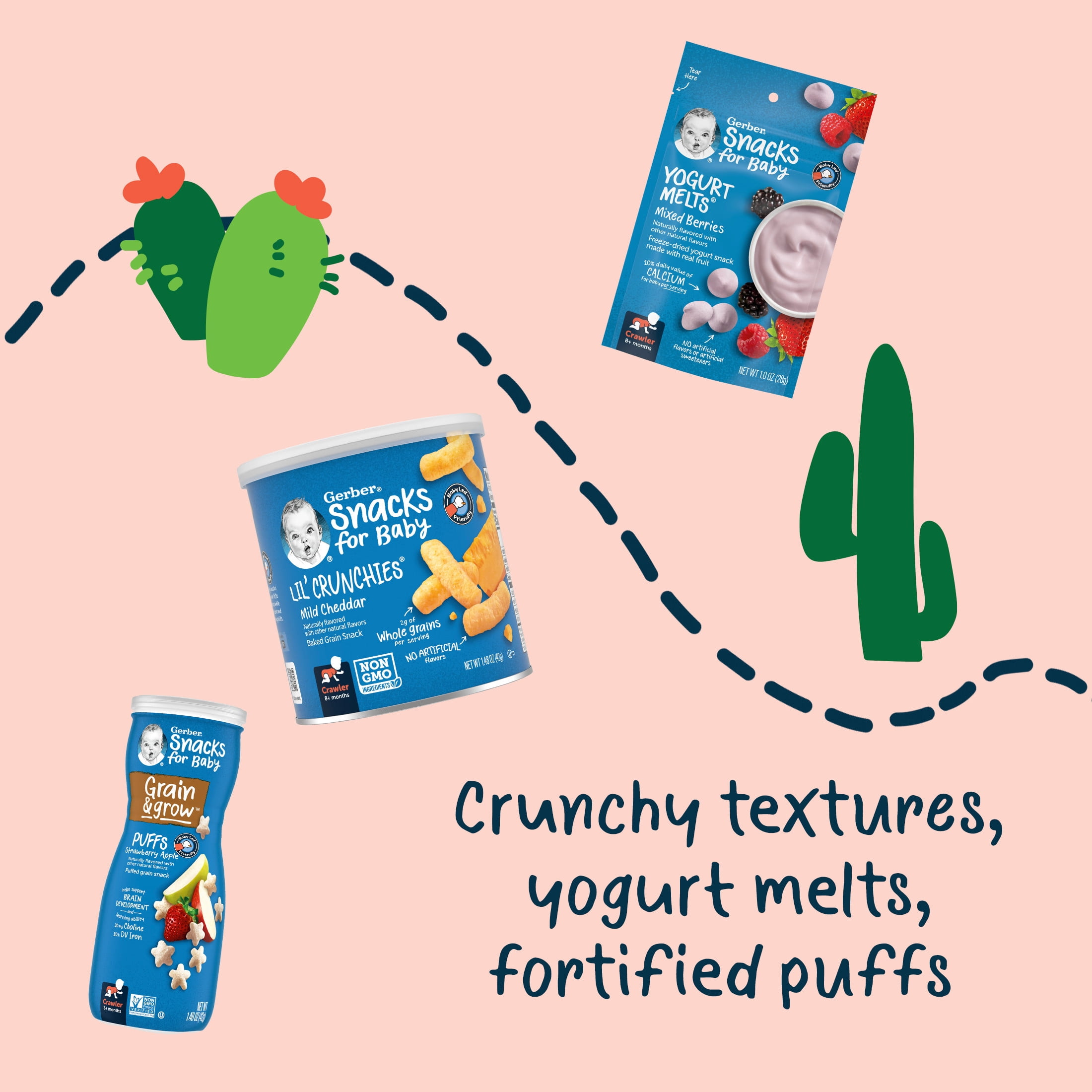 Gerber Flavor Ranger Stage 3 Baby Snacks & Teethers, Baby Food Variety Pack, Pack of 11