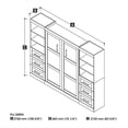 thumbnail image 5 of Atlin Designs 109" Full Wall Bed with 2 Piece 6-Drawer Storage Unit in White, 5 of 5