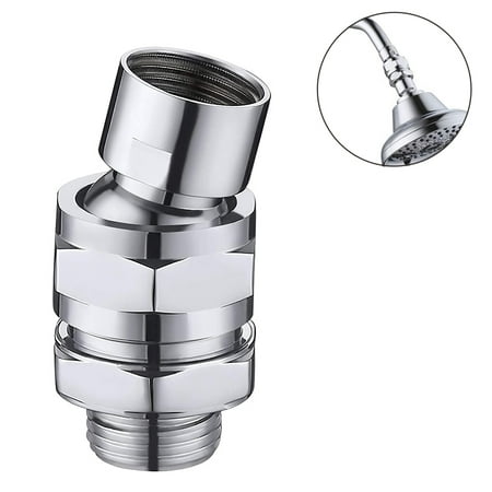

Shower Connector Ball Joint Shower Head Swivel Ball Adapter Adjustable Shower Arm Extension Universal Component Brushed Nickel