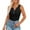 Black, variant on QUINDOS Tank Tops for Women Summer Sports Army Green Fashion Casual Round Neck Sleeveless Solid Button T-shirt Tops Blouse Camisoles for Women Plus Size