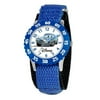 Cars Boys' Stainless Steel Time Teacher Watch, Blue Bezel, Blue Nylon Strap