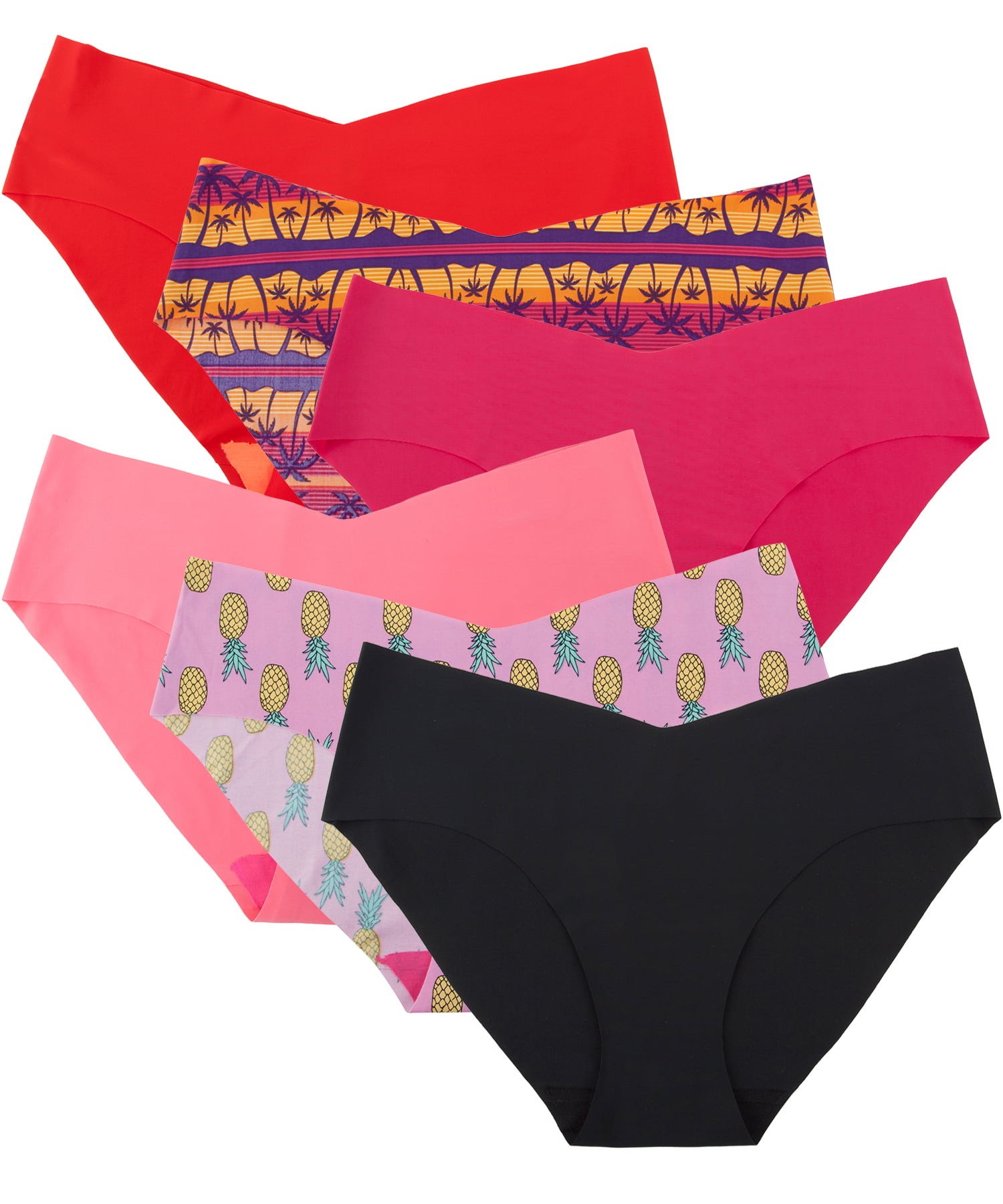 Pineapple Design Seamless Underwear Invisible Bikini No Show Women Panties